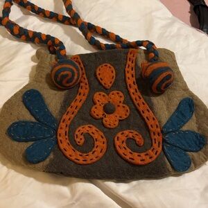 Rising Tide Vibrant felt purse